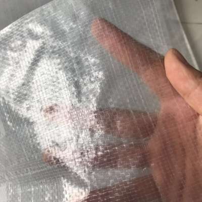 Clear cherry cover plastic woven film in Chile,120gsm PE reinforced woven greenhouse film,orchard rains proof plastic film