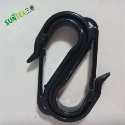 Double S Hooks Black Net Clips With UV resistance ,Cherry Rain Cover Quick Release Hook