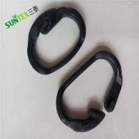 Black plastic C hook for agricultural shade net, woven cherry double s hooks