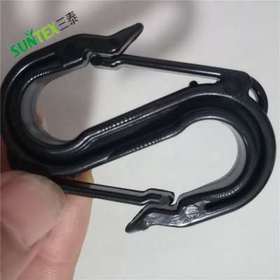 agricultural black tarp clip,  Double s hook for greenhouse shade net tarp clips and fasteners