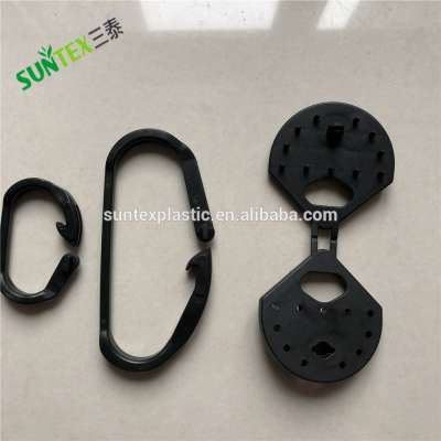 Black Double S Hook , Plastic Shade Net Connect Hook, Quick Release Hook for Cherry Cover